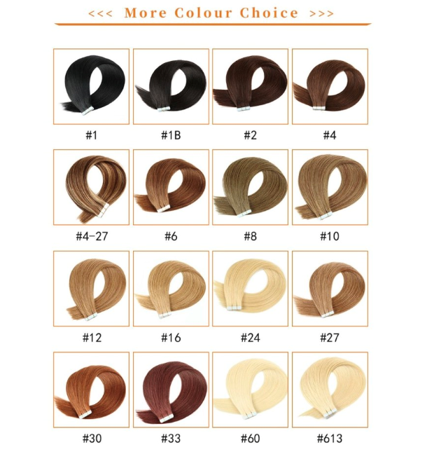 Seamless Injected Hand-Tied Invisible Tape In Hair Extension(10 PCS / pack) --- 100% VIRGIN HUMAN HAIR